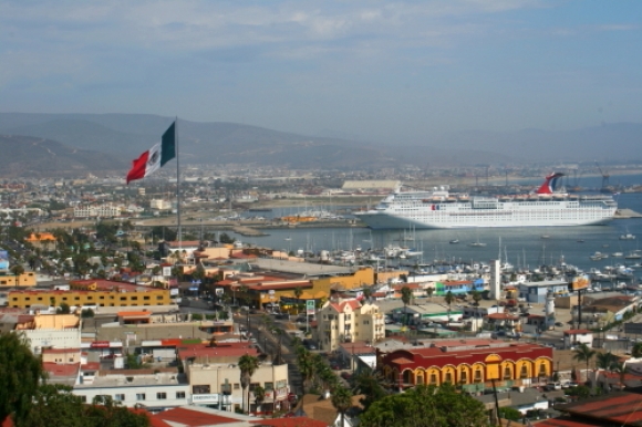 cruise ship in the port of Ensenada