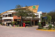 This plaza currently marks the north end of La Quinta, It offers restaurants, cafes, music and bars