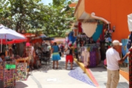 a flea market in Centro San Miguel just off Avienda Rafael Melgar the main beach road through town