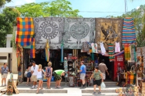 one of several shops around the entrance of Coba