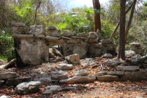 Maya ruins in the park called the Altar
