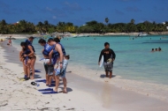 Playa Akumal, a top choice for snorkeling and protected area for turtle nesting .