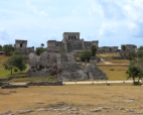 Tulum Ruins, maya architecture, the castle, circa 800-1000 A.D.