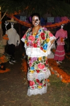 traditional maya dress and mask