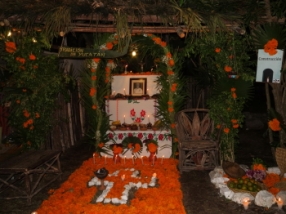 traditional yucatan altar and offerings