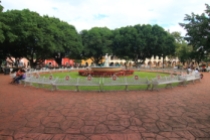 Parque Rosado is the main park in central Valladolid directly across from the cathedral in the center of town