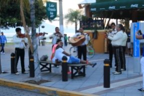 Here's the ever present Mariachi's entertaining some visitors