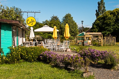 a cafe in the village of Pucon